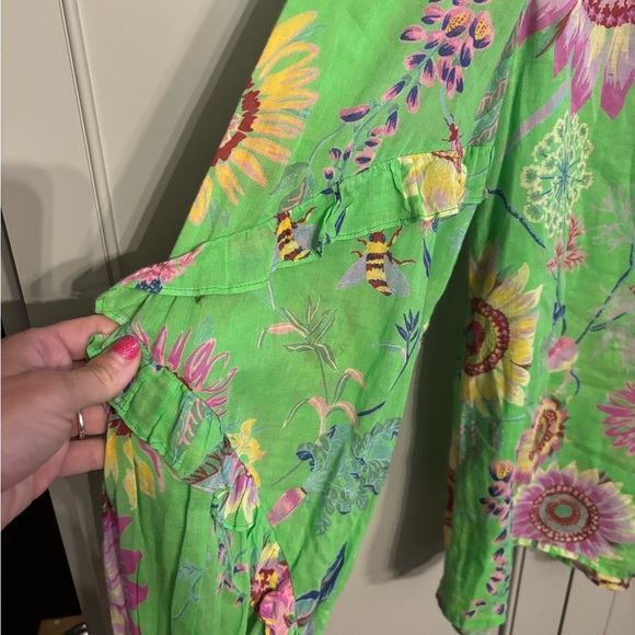 Banjanan Alfreda Shirt in Jubilee Pistachio Green Size S - Picture 2 of 6